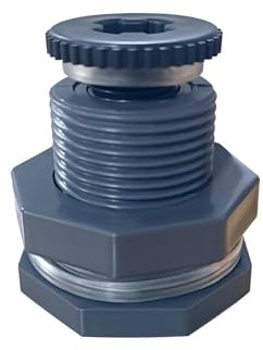 ANPTGHT NPT 2 PVC Bulkhead Fitting, Female Plastic Water Tank Connector Adapter Fitting with Plugs for Outdoor Rain,Barrel Garden Hose Adapter Spigot kit,Water Tank,Drain Bucket (Set of 1)