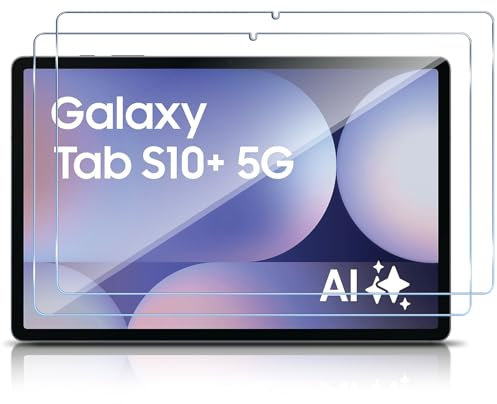 Haofun Pellicola Protettiva Compatibile con Samsung Galaxy Tab S10 Plus/S9 Plus/S9 FE Plus/S8 Plus/S7 Plus/S7 FE, 2 Pezzi 9H Durezza Anti Graffio Vetro Temperato, Ultra HD Anti-Impronta Pellicola