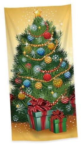 perfeclan Sfondo per porta di Natale Banner per camera da letto per porta d'ingresso Interno Esterno Inverno Foto Props Albero di Natale Stampato Copertura per