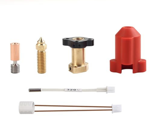 BCZAMD 3D Drucker Zubehör K1 Max Keramik Heizblock Hotend Kits Ersatz 0.4mm Düsenthermistor Titanlegierung Kehle Hochgeschwindigkeitsdruckkopf mit Silikonsocke für K1 1.75mm Filament