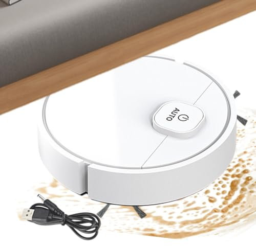 Slim Robotic Vacuum Cleaner - Automatic Obstacle Avoidance, Powerful Home Robot | Noise Reduction Smart Cleaning Solution for Hard Floors of Pet Hair and Everyday Cleaning Care Gadgets