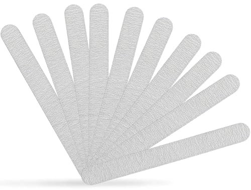 Nail File (20 Packs), Emery Boards for Nails 180/240 Grit Nail Files for Natural Nails Wood Double Sided Emory Fingernail Files Professional Reusable Manicure Pedicure limas para (Gray)