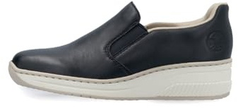 Rieker Damen Slipper Damen blau-kombiniert