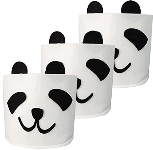 Toyvian 3pcs Adorable Animal Planter Covers Cartoon Felt Flower Pot Cover for Desktop for Indoor Gardening and Home Decor Fits Various Decorative Styles