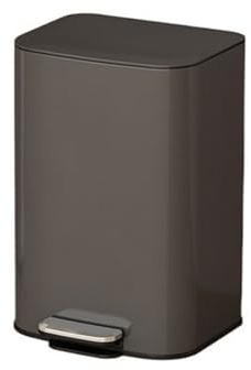 Xumh2024-3 Poubelle de Cuisine Poubelle avec Couvercle, 60 L, en Acier Inoxydable, avec pédale et Fermeture amortie du Seau intérieur.(Noir)