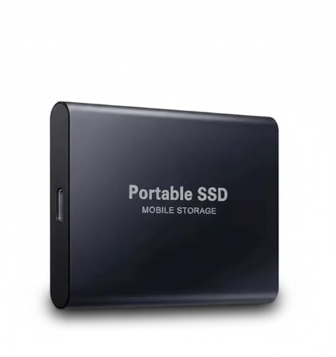 Portable SSD 1TB USB-C External Hard Drive – Black | Compatible with PC, Laptop, Mac - Compact Backup Storage Drive