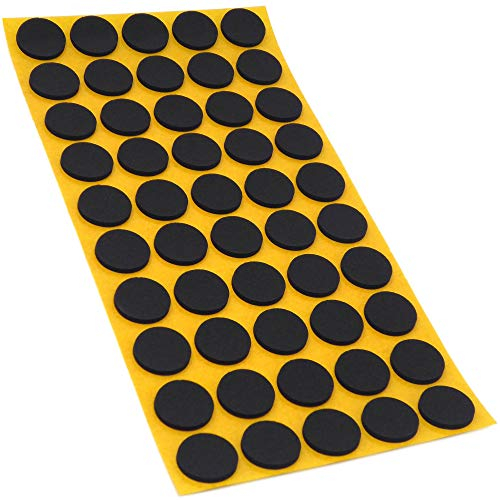 Adsamm® / 50 x antiscivolo autoadesivi/neri/Ø 20 mm/tondi/piedini adesivi antisdrucciolo in gomma espansa EPDM/cuscinetti protettivi per arredi Adsamm® Quality