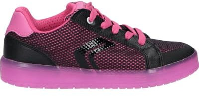 Geox kommodor junior girl luci led bambina - 28 - black-fucsia