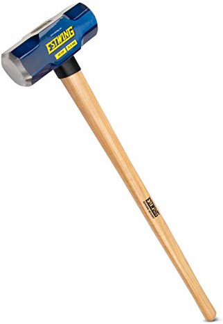 Estwing 12-Pound Hard Face Sledge Hammer - 36-Inch Hickory Handle, Ergonomic Grip, Durable Construction for Demolition & Stake Driving