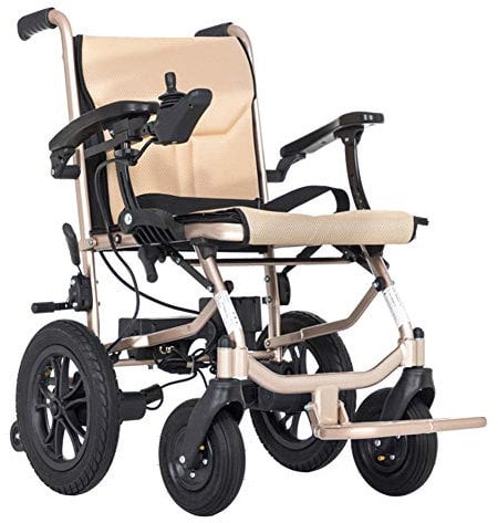 XHY Folding Electric Powered Wheelchair Supports up to 440lb, Weighs 45lb, Up to 12 Mile-Range with 2 Batteries, FDA Approved for Air Travel