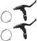 CNC Bremshebel, Fahrradgriffe MTB, 1 Paar, schwarz/Silber/Sandfarben, Schwarz