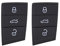 Be In Your Mind 2X 3 Boutons Voiture Télécommande Porte-clés Boutons Clavier en Caoutchouc Verrouiller Déverrouiller Coffre Compatible pour Polo Golf 7