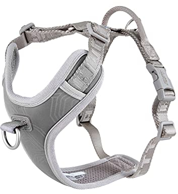 Hurtta Venture No-Pull Geschirr für große Hunde, reflektierend, verstellbar, wasserdicht, Shadow Grau 80-100 cm