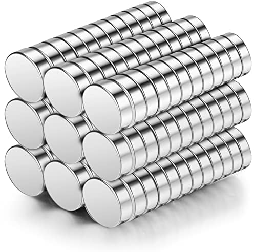 Wukong Mini Round Neodymium Magnets - 5mm X 2mm, 100 Pack - Extra Strong for Whiteboards, Fridge, Crafts & Notice Boards