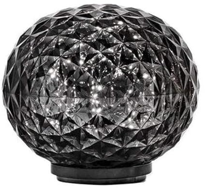 Kartell Mini Planet, Tischleuchte, Dimmbare Batterieversion, Rauch, Ø 16 cm