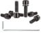 SPEEDWOX 6pcs Bicycle Stem Screw with Washers Set Titanium Alloy Bike Allen Hex Tapered Bolts Screw for MTB Road Bike Stem Parts,M5 x 16mm Black