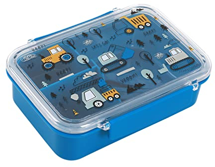 IDRINK Lunch Box - Porta merienda alimentaria con cubiertos para niños, pícnic, escuela con dibujos de infancia, sin BPA (TRUCK)