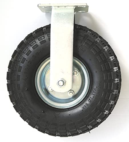 EXCOLO Bockrolle Rad Ø260mm, Höhe 310mm, 135kg auf Luft-Rad mit Stahlfelge in Silber für Schubkarre, Sackkarre, Bollerwagen, Strandwagen, Anhänger