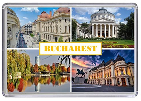 Bucharest Romania Souvenir Acrylic Fridge Magnet (Standard: 70x45mm)