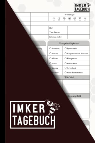Imker Tagebuch Stockkartenbuch für Bienen | Stockkarten für Imker | mit Stockkarten für Bienenzüchter oder Hobbyimker: Bestandsbuch Honig Tagebuch | Imker Tagebuch zum Ausfüllen