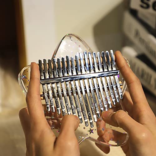 17 Tasten Kalimba Daumen Klavier Regenbogen Stern Transparent Stil EVA Fall Finger Protector Tuning Werkzeug