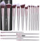 BS-MALL Lot de 18 pinceaux de maquillage synthétiques de qualité supérieure pour fond de teint, poudre, anti-cernes, fard à paupières, blush, pinceaux de maquillage avec étui noir