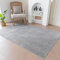 Evitany Kurzflor Teppiche Wohnzimmer, Teppiche Grau rutschfeste Unterseite, Waschbarer Einfarbiges Teppich, Kinderzimmer,Esszimmer,Küchen Teppich (Grau/140x200cm)