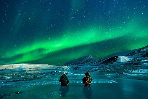 Holzpuzzle Erwachsene 1000 Teile Aurora Borealis Unter Dem Nachthimmel, Nordlichter 75 * 50Cm