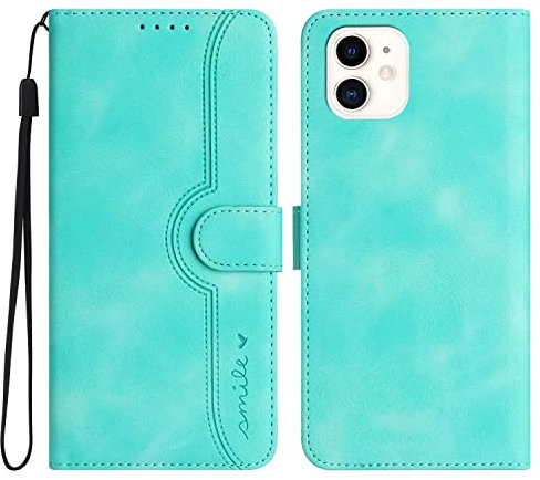 Bxithnr® Funda para iPhone 11, Carcasa Libro con Tapa de Cuero Piel con Magnético, Soporte Plegable, Ranuras para Tarjetas, Flip Case Wallet, Antigolpes Cover para Apple iPhone 11 - Verde