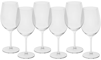 Excelsa Sommelier Set 6 Calici Trasparenti, Vetro, Capacità 530 Ml.