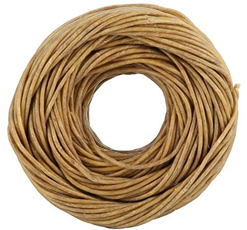 Mecha De Cáñamo, Mecha Comestible De 61 M para Vela De Mantequilla Mechas De Vela Comestibles Portátiles para Vela De Mantequilla Mecha De Vela De Combustión Lenta Rollo De Mecha(Oscuro)