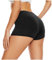 DDOBB Radlerhose Damen Kurz Shorts Unter Kleid High Waist Sportshorts Bauchweg Unterhosen Hotpants Blickdichte Sporthose Boxershorts Gym Leggings(schwarz, 4XL)
