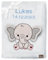 Be Mammy Personalisierte Babydecke mit 3D Applikation Warme Kuscheldecke mit Namen und Geburtsdatum; Perfektes Baby Geschenk; Blanket; Krabbeldecke BE20-280 (Hellgrau - Elefant)