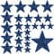 GYGYL 24 Pieces Star Iron on Patch, Embroidered Sew on/Iron on Patch Applique for Clothes, Dress, Hat, Jeans, DIY Accessories(Deep Blue)