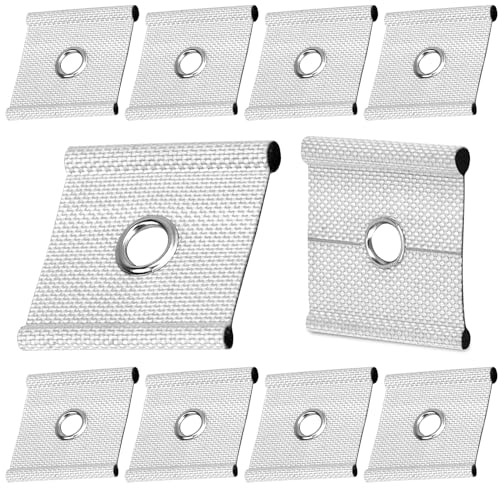 Homgaty 10 x Kederöse für Kederschiene 5/6mm - 7/8mm, Kederhaken Markisenhaken Camping Kederleiste Haken Kederschiene Zubehör für Wohnmobil, Wohnwagen, Vorzelt, Camping Zelt (Silber)