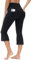 BAYGE Damen Bootcut Yogahose 3/4 Hight Waist Wasserdicht Blickdicht Bauchkontrolle Slim Fit Flared Leggings Jeggings Schlaghose Sweathose Sporthose Arbeitshose Fitnesshose mit Taschen, Schwarz, XL