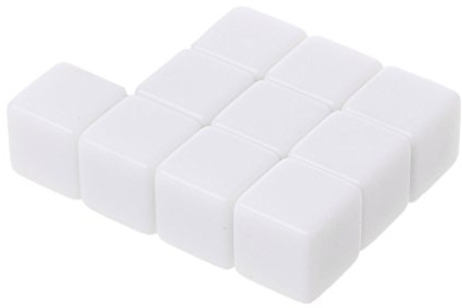 MISUVRSE 10 x D6-Würfel, 12 mm, sechsseitig, Tischspielwürfel, Rohling für Rollenspiele, Spielzeug, sechsseitig, blanko, quadratisch, Würfel