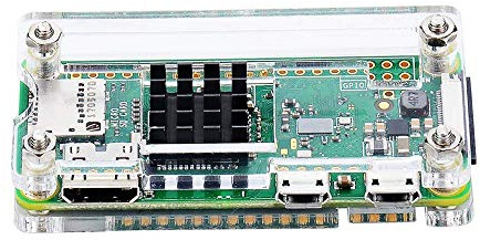 Acrylgehäuse 4 in 1 Kit für Zero W und Pi Zero mit Kühlkörper