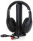 DEARBIRDER Auriculares inalámbricos de TV estéreo, Auriculares de monitoreo profesionales negros Auriculares de radio FM Hi-Fi - Auriculares inalámbricos sobre la oreja 5 en 1