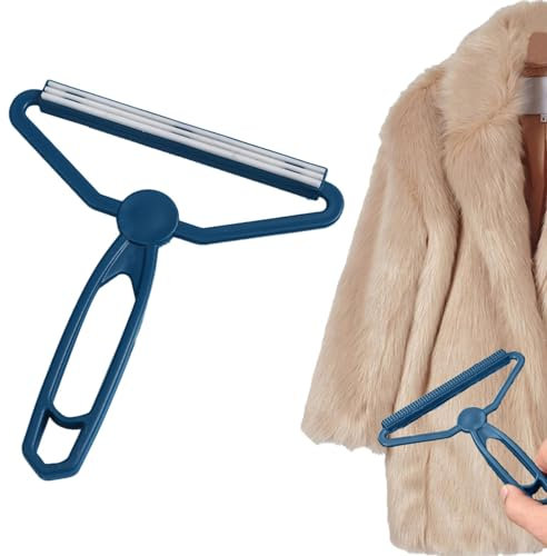 Fusselentferner für Kleidung, doppelseitig, tragbar, 2-in-1, ergonomischer Fusselschaber, Stoffrasierer, Teppichschaber, langlebiger Tierhaarentferner für Couch, Decken, Socken