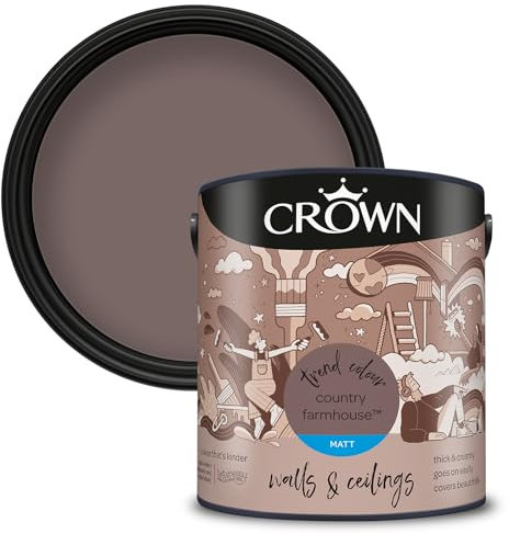 Crown Walls & Ceilings Matt Emulsion Paint, Size 2.5L, Country Farmhouse