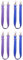 Elastische Beingurte für Pferdedecken, Pferdedecke, Ersatz-Beingurt (4, 2 blau + 2 lila), 4 Stück