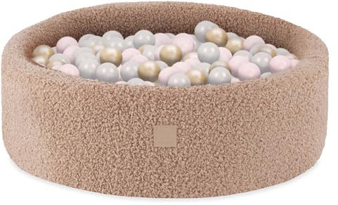 MISIOO Piscine Bebe 90x30cm avec 200 Boules - Piscine a Balle pour Bébé et Enfant - Piscine Enfant de Haute Qualité pour Jeu et Développement - Lavable