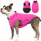 Lelepet Hundemantel Winter Jacke für Große Hunde, Wasserdicht Warmer Hunde Winterjacke, Wendbarer Winddicht Hundejacke mit Klettverschluss, Rosa L