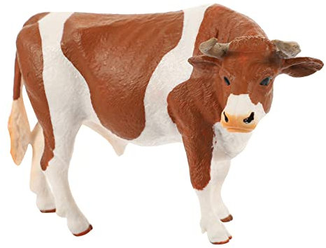 Garneck Vaca De Juguete Peluche De PVC Figura De Vaca Lechera Decoración De Escritorio Modelo Animal