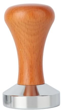 GRADENEVE Professioneller Kaffeepresser Aus Edelstahl Mit Holzgriff 49mm Tamper Für Espresso Ideal Für Kaffeepulverpressung Inklusive Stabiler Basis Und Präziser Anwendung