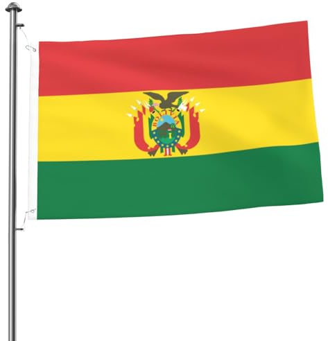 Bandera de Bolivia de doble cara de 2 x 3 pulgadas, resistente y decorativa, ideal para jardín, dormitorio y decoración de fiestas