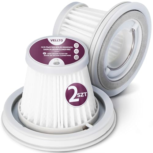 2x Vellto HEPA Filter Für Staubsauger Kompatibel Mit Xiaomi Mi Vacuum Cleaner Mini ECF Mijia SSXCQ01XY Waschbar Hohe Leistung Luftreinigung Präzise Filterung Haushaltsgeräte Zubehör