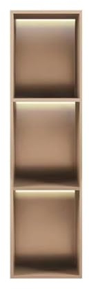 Sxlawesom Nicchia da Parete per Doccia con Luce a LED, Organizzatore da Incasso in Acciaio Inox per Bagno e Cucina(Rose Gold,90x28x12.5cm)