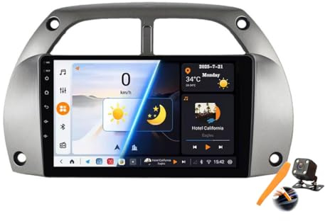 Y200s,Android 15.0 Stéréo Remplacement pour RAV4 2001-2006 Autoradio GPS Navigation 9''Cartablet Lecteur DVD Vidéo Multimédia FM BT Receiver avec Android Auto Carplay